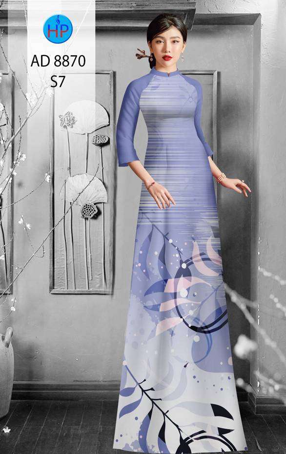 Vải Áo Dài Hoa Văn Thiết Kế 2021 AD 8870 47 Vải Áo Dài Hoa Văn Thiết Kế 2021 AD 8870