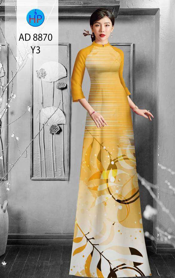 Vải Áo Dài Hoa Văn Thiết Kế 2021 AD 8870 54 Vải Áo Dài Hoa Văn Thiết Kế 2021 AD 8870