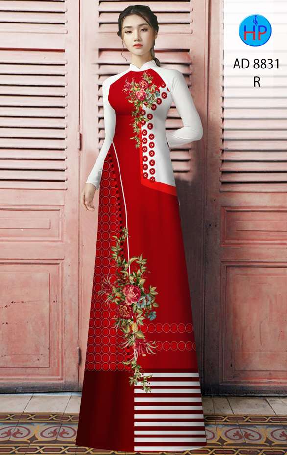 Vải Áo Dài Hoa Hồng Độc Đáo AD 8831 41 Vải Áo Dài Hoa Hồng Độc Đáo AD 8831