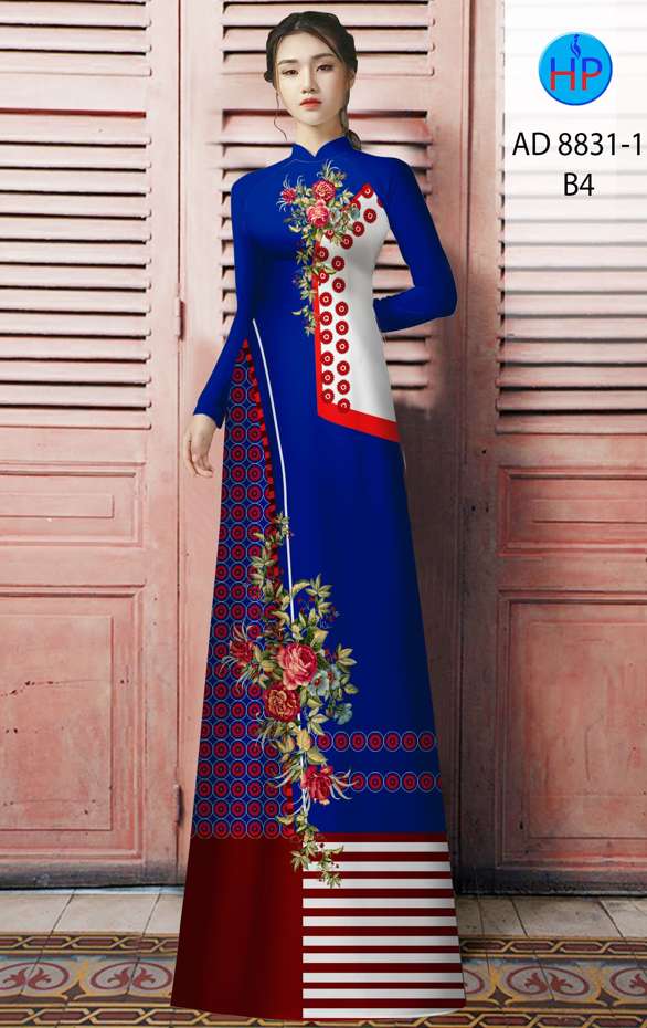 Vải Áo Dài Hoa Hồng Độc Đáo AD 8831 50 Vải Áo Dài Hoa Hồng Độc Đáo AD 8831