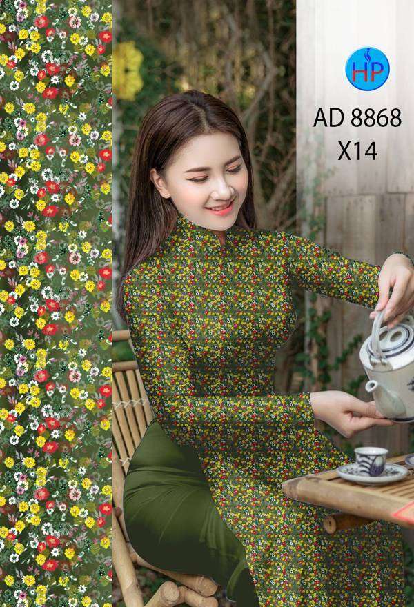 Vải Áo Dài Hoa Nhí Mới Ra AD 8868 37 Vải Áo Dài Hoa Nhí Mới Ra AD 8868