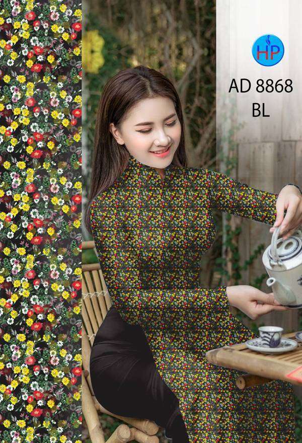 Vải Áo Dài Hoa Nhí Mới Ra AD 8868 40 Vải Áo Dài Hoa Nhí Mới Ra AD 8868
