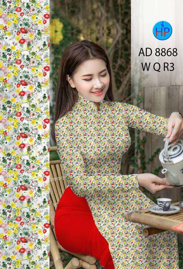 Vải Áo Dài Hoa Nhí Mới Ra AD 8868 39 Vải Áo Dài Hoa Nhí Mới Ra AD 8868