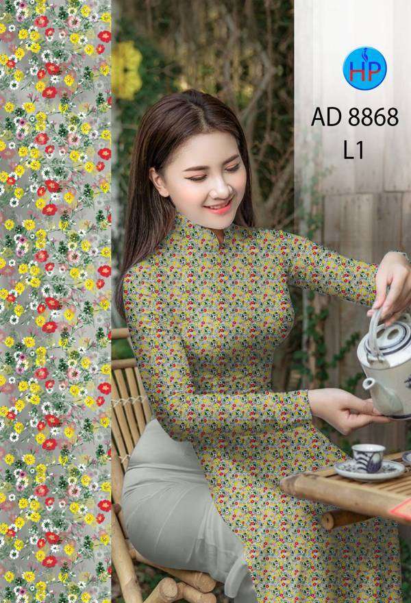 Vải Áo Dài Hoa Nhí Mới Ra AD 8868 44 Vải Áo Dài Hoa Nhí Mới Ra AD 8868