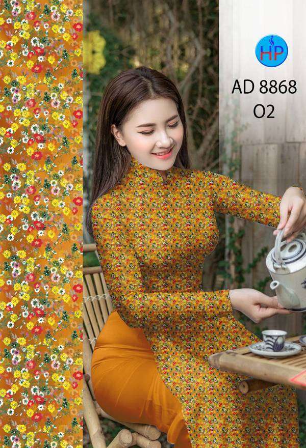 Vải Áo Dài Hoa Nhí Mới Ra AD 8868 43 Vải Áo Dài Hoa Nhí Mới Ra AD 8868