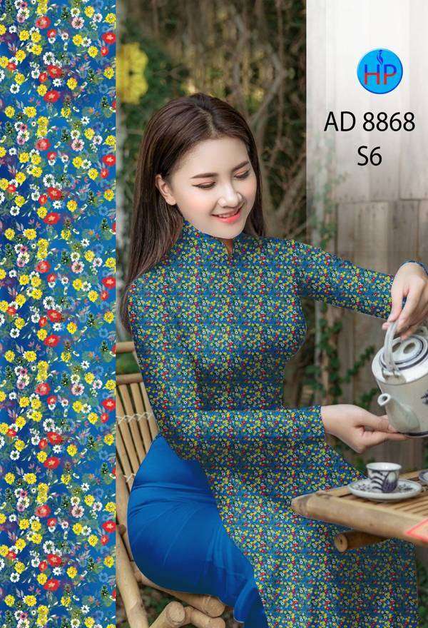 Vải Áo Dài Hoa Nhí Mới Ra AD 8868 47 Vải Áo Dài Hoa Nhí Mới Ra AD 8868