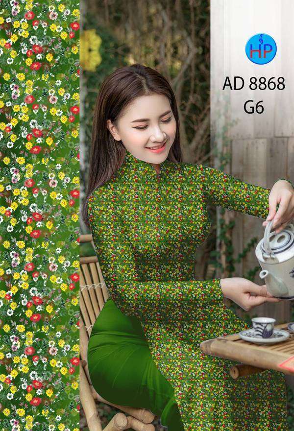 Vải Áo Dài Hoa Nhí Mới Ra AD 8868 48 Vải Áo Dài Hoa Nhí Mới Ra AD 8868