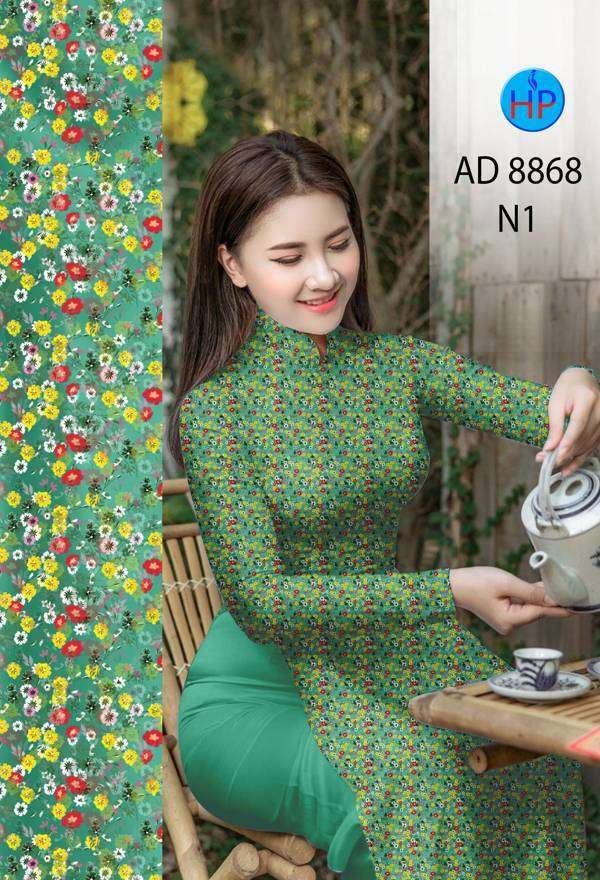 Vải Áo Dài Hoa Nhí Mới Ra AD 8868 49 Vải Áo Dài Hoa Nhí Mới Ra AD 8868