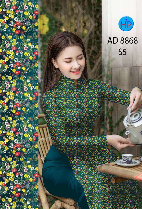 Vải Áo Dài Hoa Nhí Mới Ra AD 8868 52 Vải Áo Dài Hoa Nhí Mới Ra AD 8868