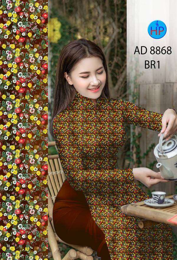 Vải Áo Dài Hoa Nhí Mới Ra AD 8868 50 Vải Áo Dài Hoa Nhí Mới Ra AD 8868