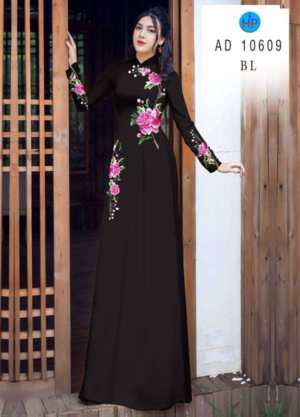 Vải Áo Dài Hoa In 3D Kiểu Mới AD 10609