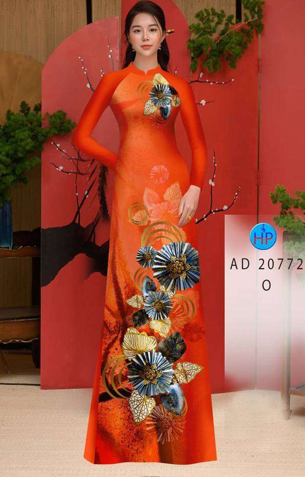 Vải Áo Dài Hoa In 3D Vừa Ra  AD 20772