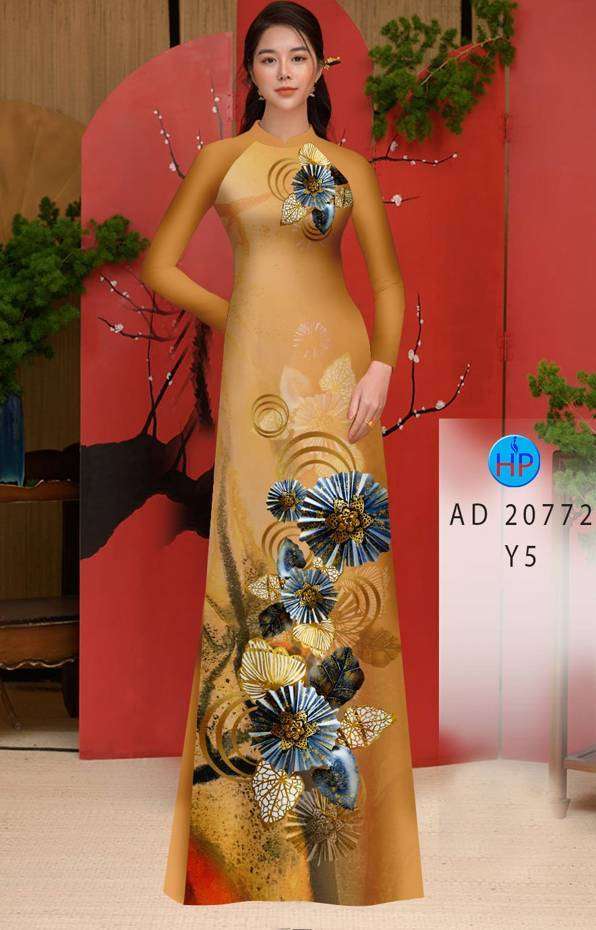 Vải Áo Dài Hoa In 3D Vừa Ra  AD 20772