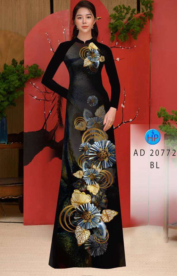 Vải Áo Dài Hoa In 3D Vừa Ra  AD 20772