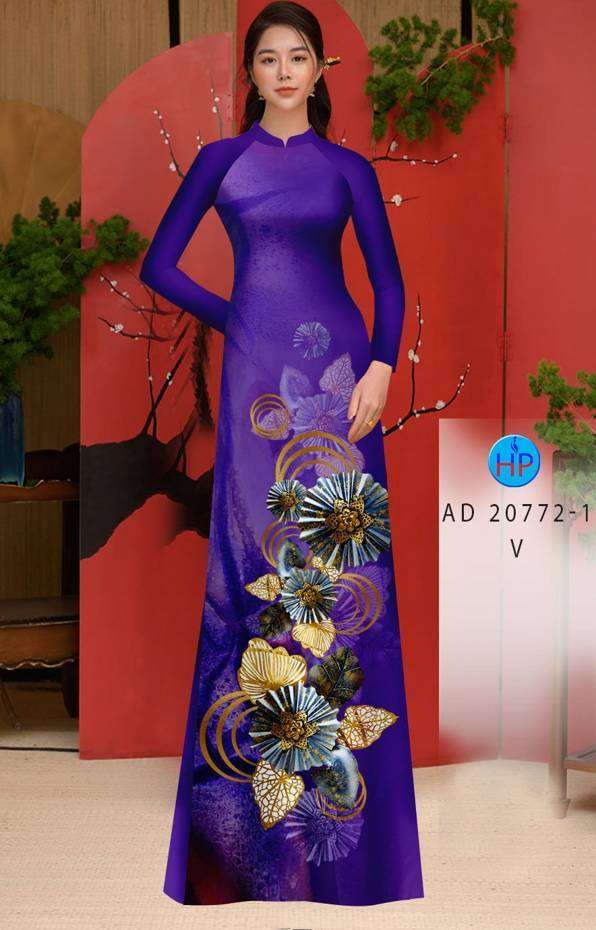 Vải Áo Dài Hoa In 3D Vừa Ra  AD 20772