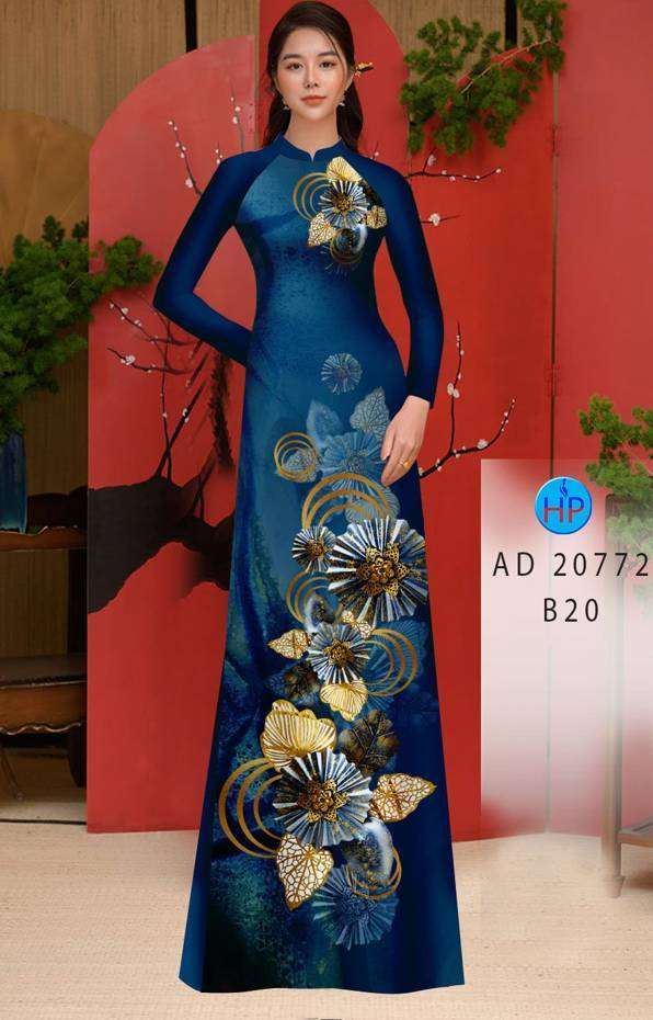 Vải Áo Dài Hoa In 3D Vừa Ra  AD 20772