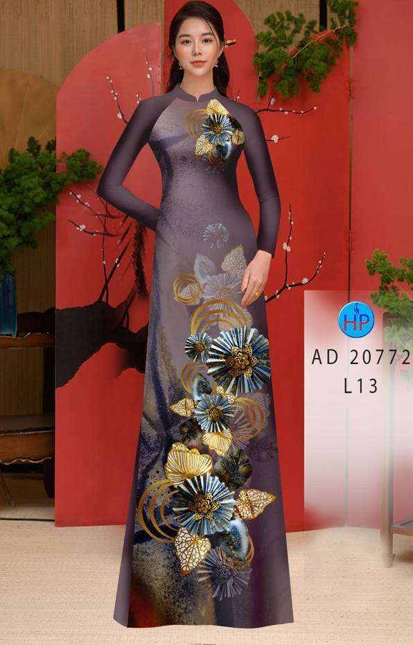 Vải Áo Dài Hoa In 3D Vừa Ra  AD 20772