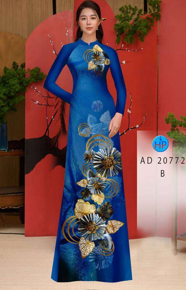 Vải Áo Dài Hoa In 3D Vừa Ra  AD 20772
