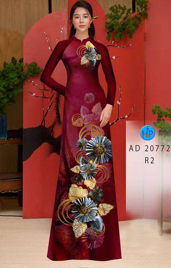 Vải Áo Dài Hoa In 3D Vừa Ra  AD 20772