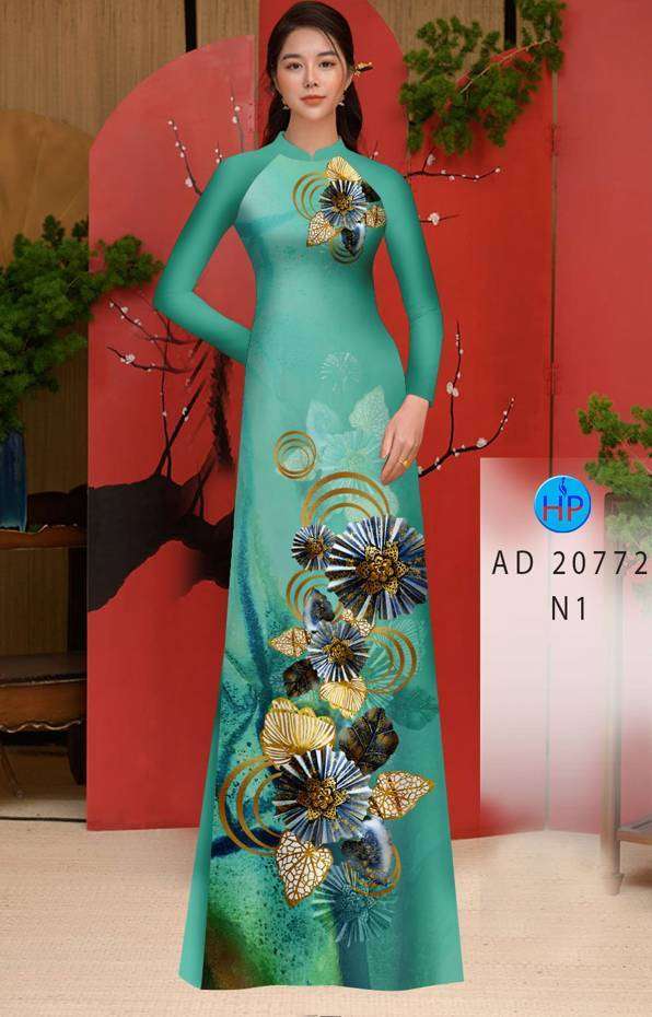 Vải Áo Dài Hoa In 3D Vừa Ra  AD 20772