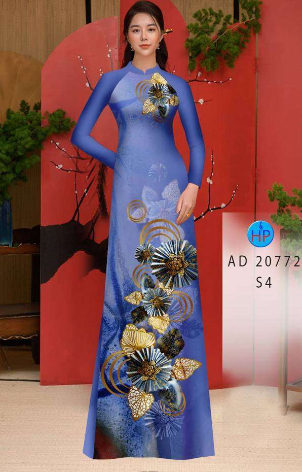 Vải Áo Dài Hoa In 3D Vừa Ra  AD 20772