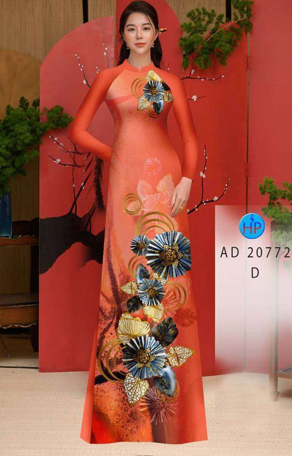 Vải Áo Dài Hoa In 3D Vừa Ra  AD 20772