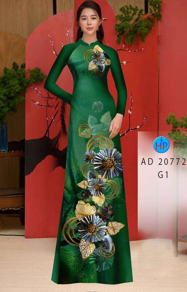 Vải Áo Dài Hoa In 3D Vừa Ra  AD 20772