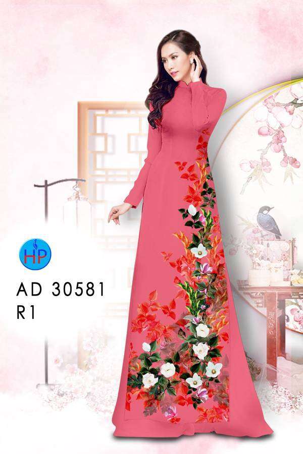 Vải Áo Dài Hoa In 3D Độc Đáo AD 30581 40 Vải Áo Dài Hoa In 3D Độc Đáo AD 30581