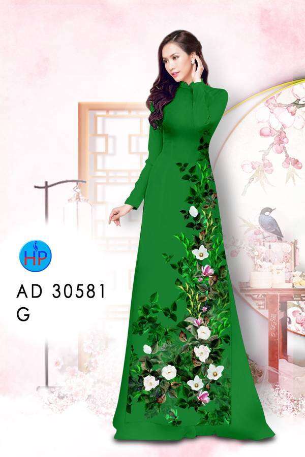 Vải Áo Dài Hoa In 3D Độc Đáo AD 30581 43 Vải Áo Dài Hoa In 3D Độc Đáo AD 30581