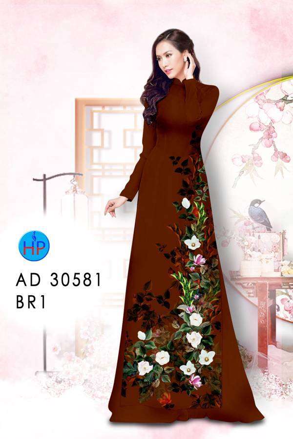 Vải Áo Dài Hoa In 3D Độc Đáo AD 30581 44 Vải Áo Dài Hoa In 3D Độc Đáo AD 30581