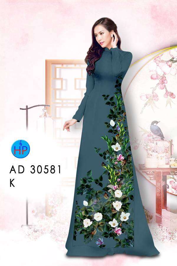 Vải Áo Dài Hoa In 3D Độc Đáo AD 30581 48 Vải Áo Dài Hoa In 3D Độc Đáo AD 30581