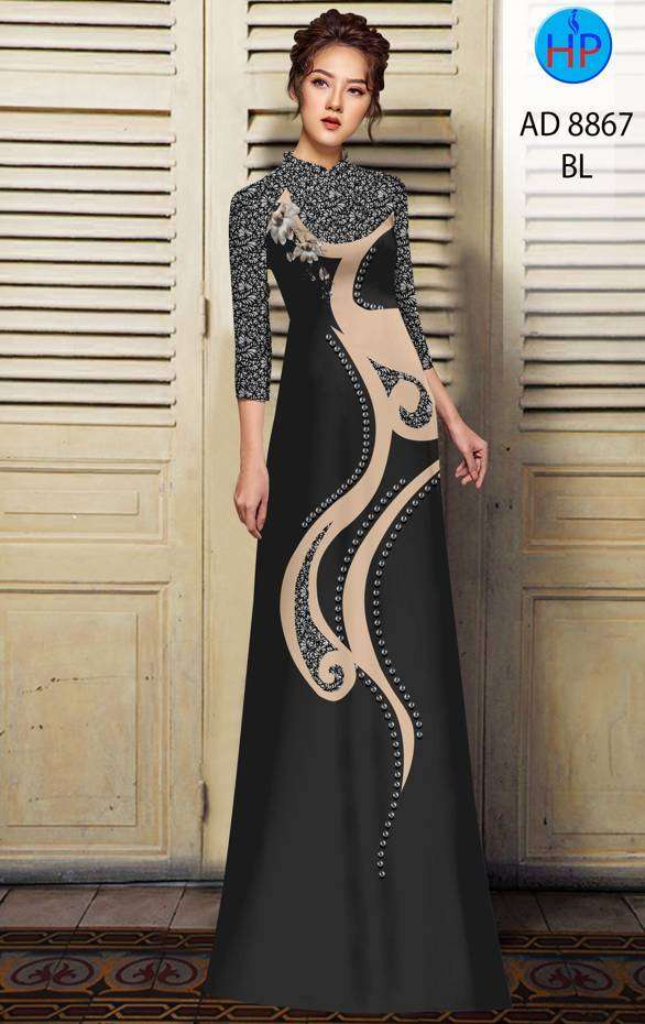 Vải Áo Dài Hoa Văn Thiết Kế 2021 AD 8867