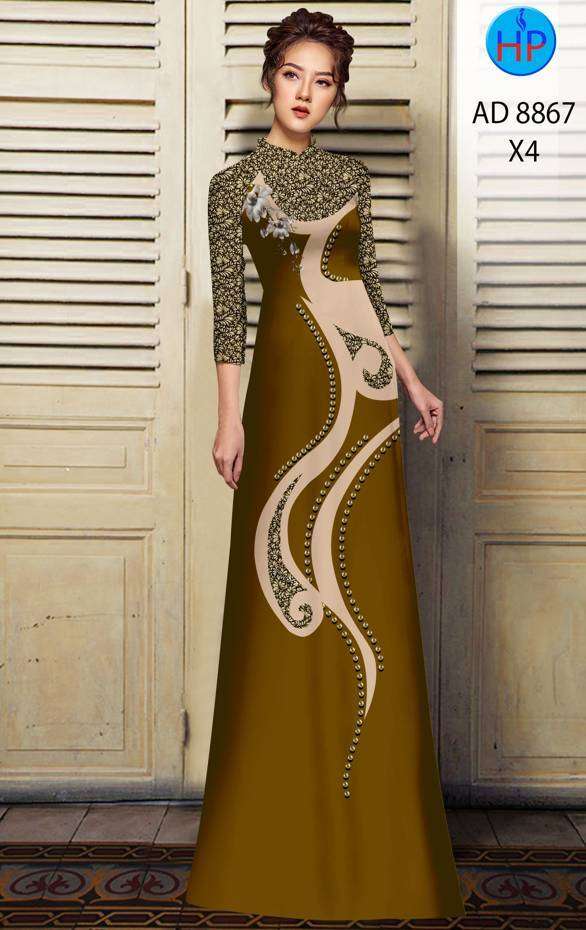 Vải Áo Dài Hoa Văn Thiết Kế 2021 AD 8867