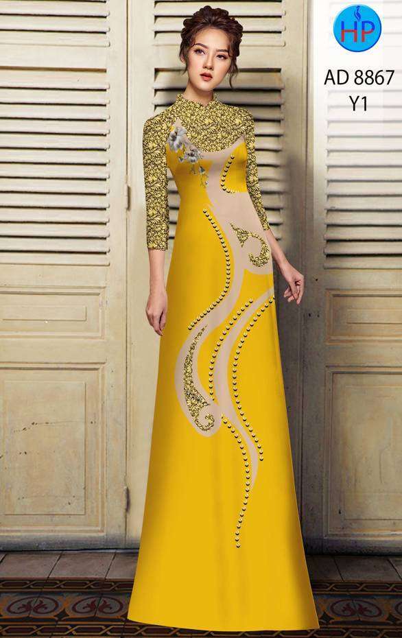 Vải Áo Dài Hoa Văn Thiết Kế 2021 AD 8867