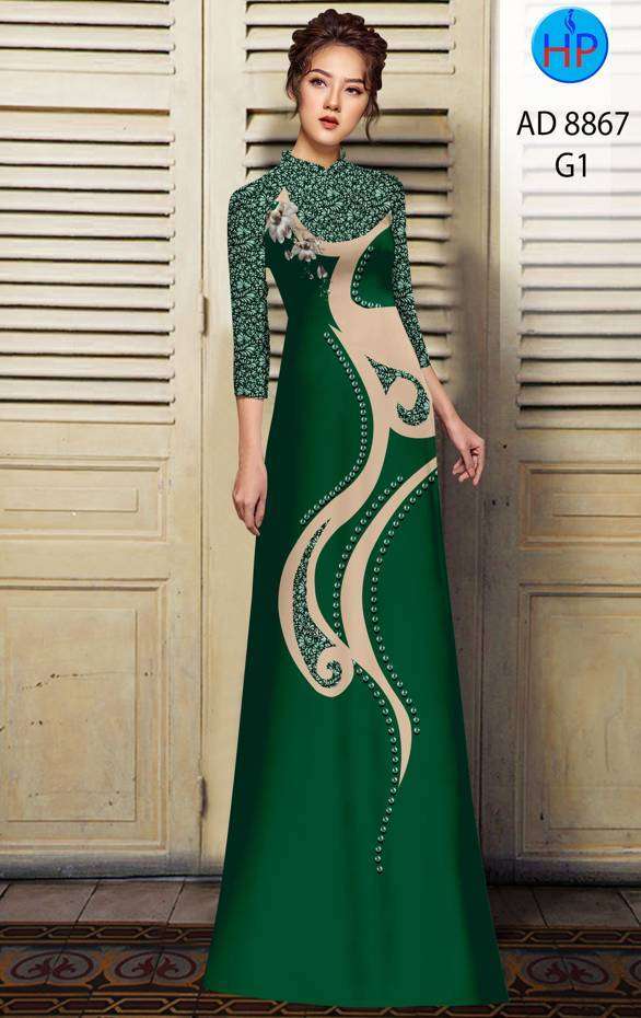 Vải Áo Dài Hoa Văn Thiết Kế 2021 AD 8867