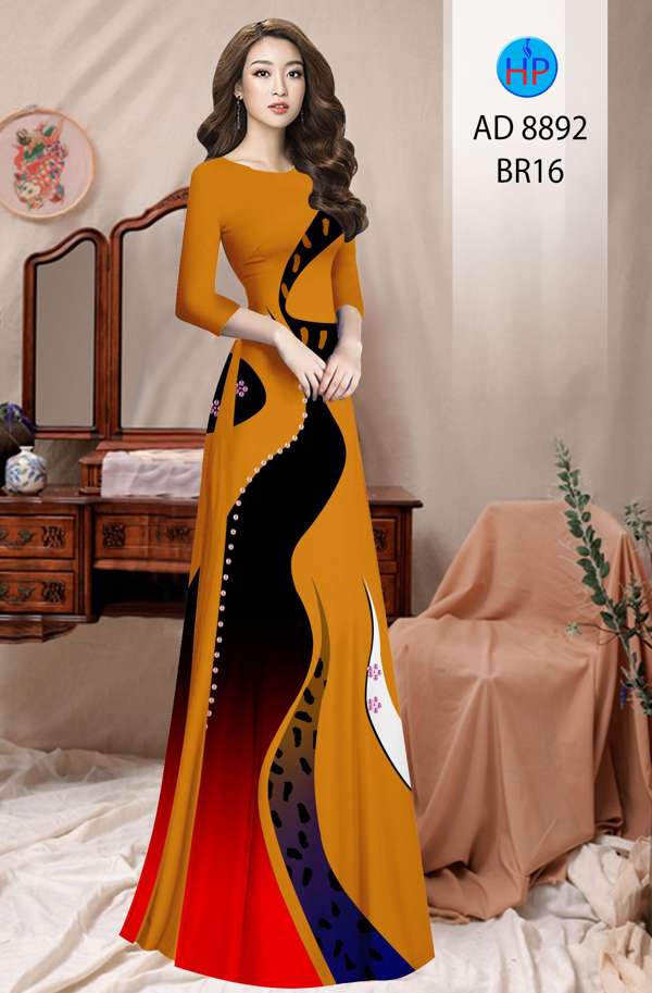 Vải Áo Dài Hoa Văn Kiểu Mới AD 8892