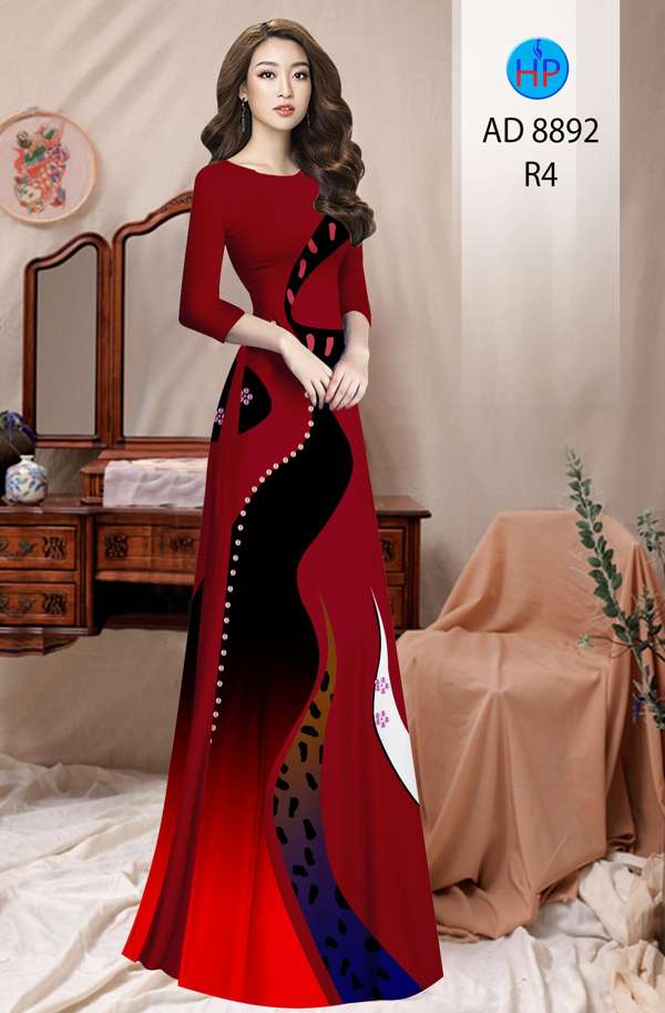 Vải Áo Dài Hoa Văn Kiểu Mới AD 8892