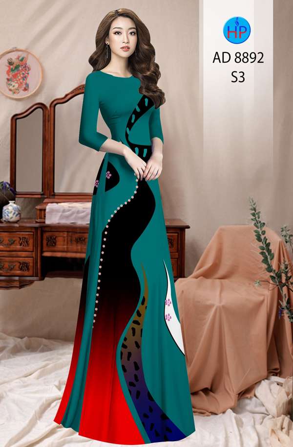 Vải Áo Dài Hoa Văn Kiểu Mới AD 8892