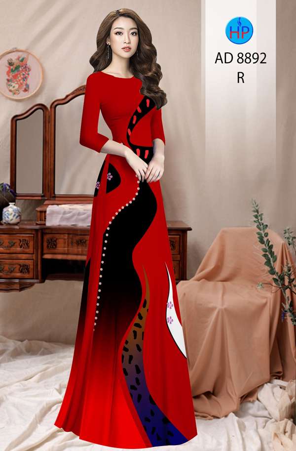 Vải Áo Dài Hoa Văn Kiểu Mới AD 8892