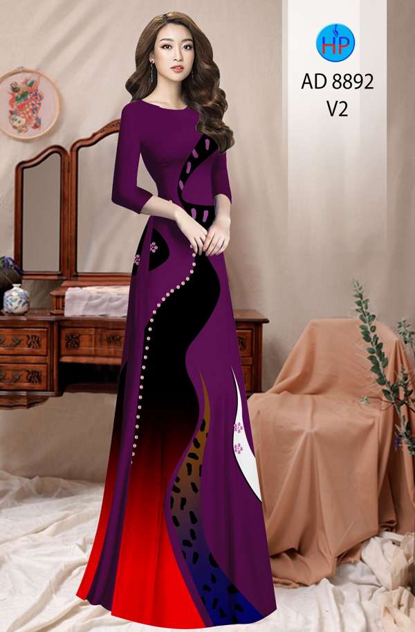 Vải Áo Dài Hoa Văn Kiểu Mới AD 8892