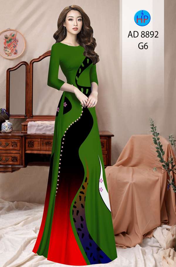 Vải Áo Dài Hoa Văn Kiểu Mới AD 8892