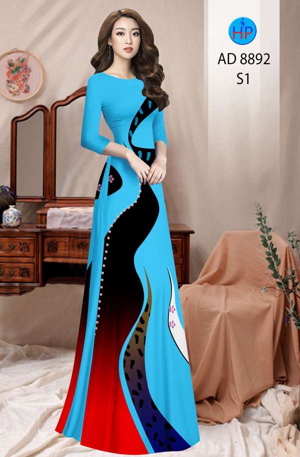 Vải Áo Dài Hoa Văn Kiểu Mới AD 8892