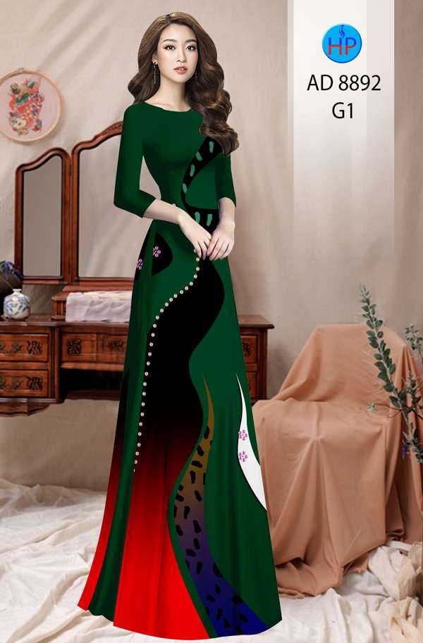 Vải Áo Dài Hoa Văn Kiểu Mới AD 8892