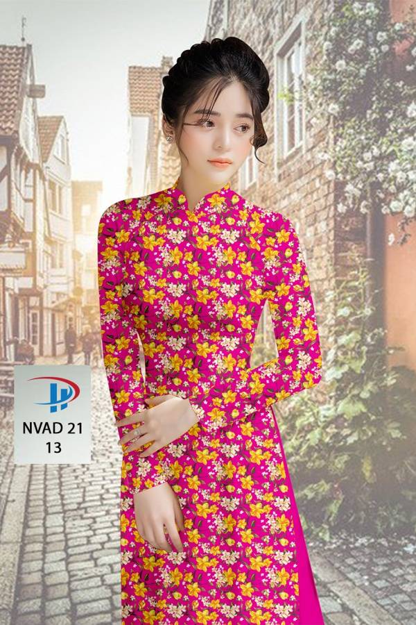 Vải Áo Dài Hoa Nhí Độc Đáo AD NVAD21 70 Vải Áo Dài Hoa Nhí Độc Đáo AD NVAD21
