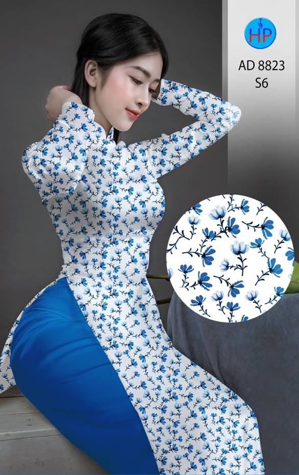 Vải Áo Dài Hoa Nhí Mới Ra AD 8823 39 Vải Áo Dài Hoa Nhí Mới Ra AD 8823
