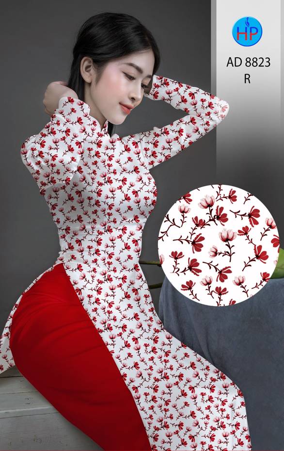 Vải Áo Dài Hoa Nhí Mới Ra AD 8823 44 Vải Áo Dài Hoa Nhí Mới Ra AD 8823