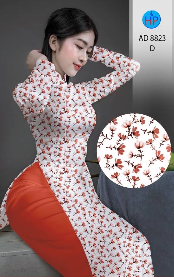 Vải Áo Dài Hoa Nhí Mới Ra AD 8823 43 Vải Áo Dài Hoa Nhí Mới Ra AD 8823