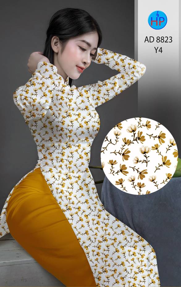 Vải Áo Dài Hoa Nhí Mới Ra AD 8823 46 Vải Áo Dài Hoa Nhí Mới Ra AD 8823