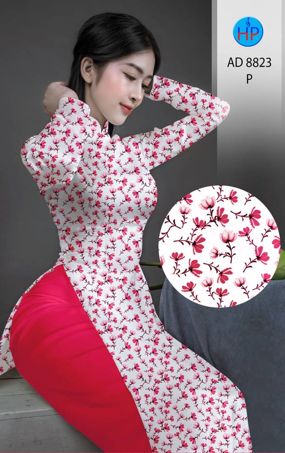 Vải Áo Dài Hoa Nhí Mới Ra AD 8823 49 Vải Áo Dài Hoa Nhí Mới Ra AD 8823