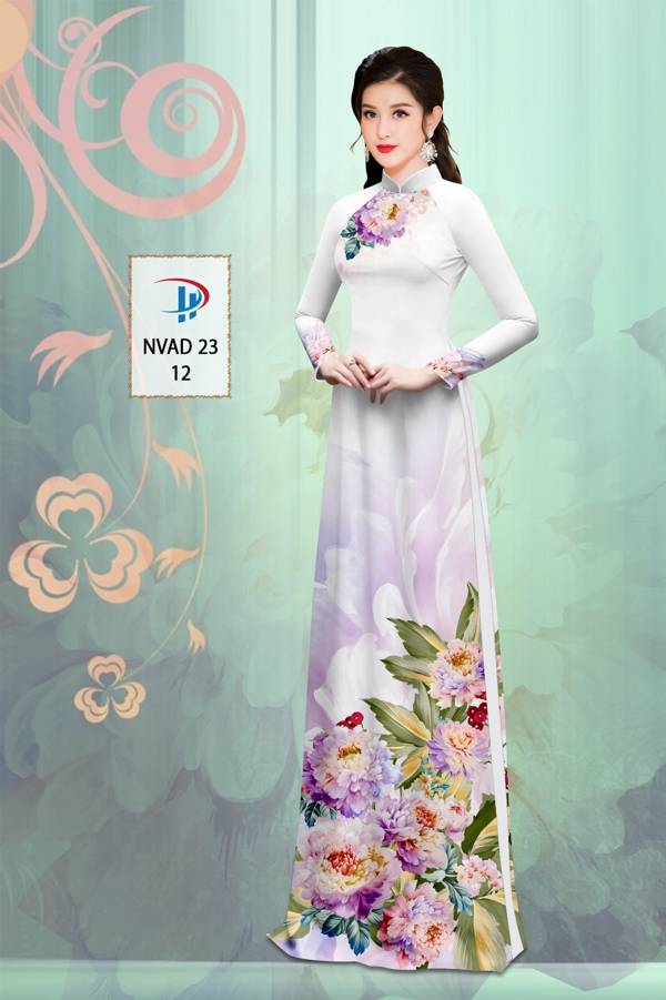 Vải Áo Dài Hoa In 3D Độc Đáo AD NVAD23